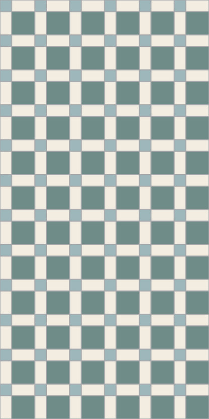 Heritage Check Tile Decal Tile/Flooring in Lake Blue