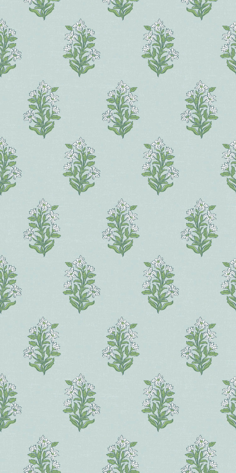 Heritage Floral in Spring Green color