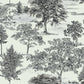 Image of Heritage Toile in Black and White A Wallpaper