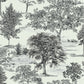 Image of Heritage Toile in Black and White B Wallpaper