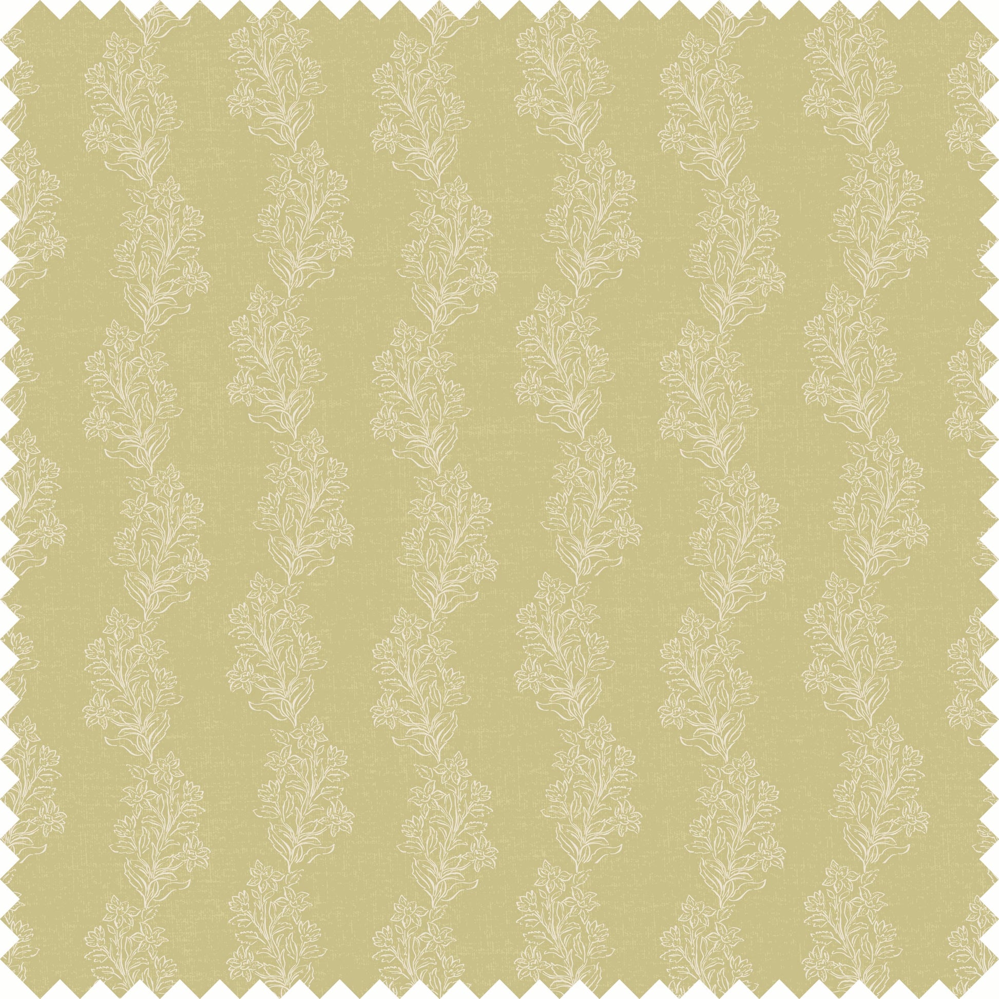 Heritage Vine Fabric in Litchen/Cream
