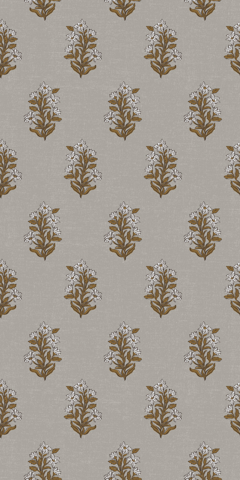 Heritage Floral in Grey/Marigold color