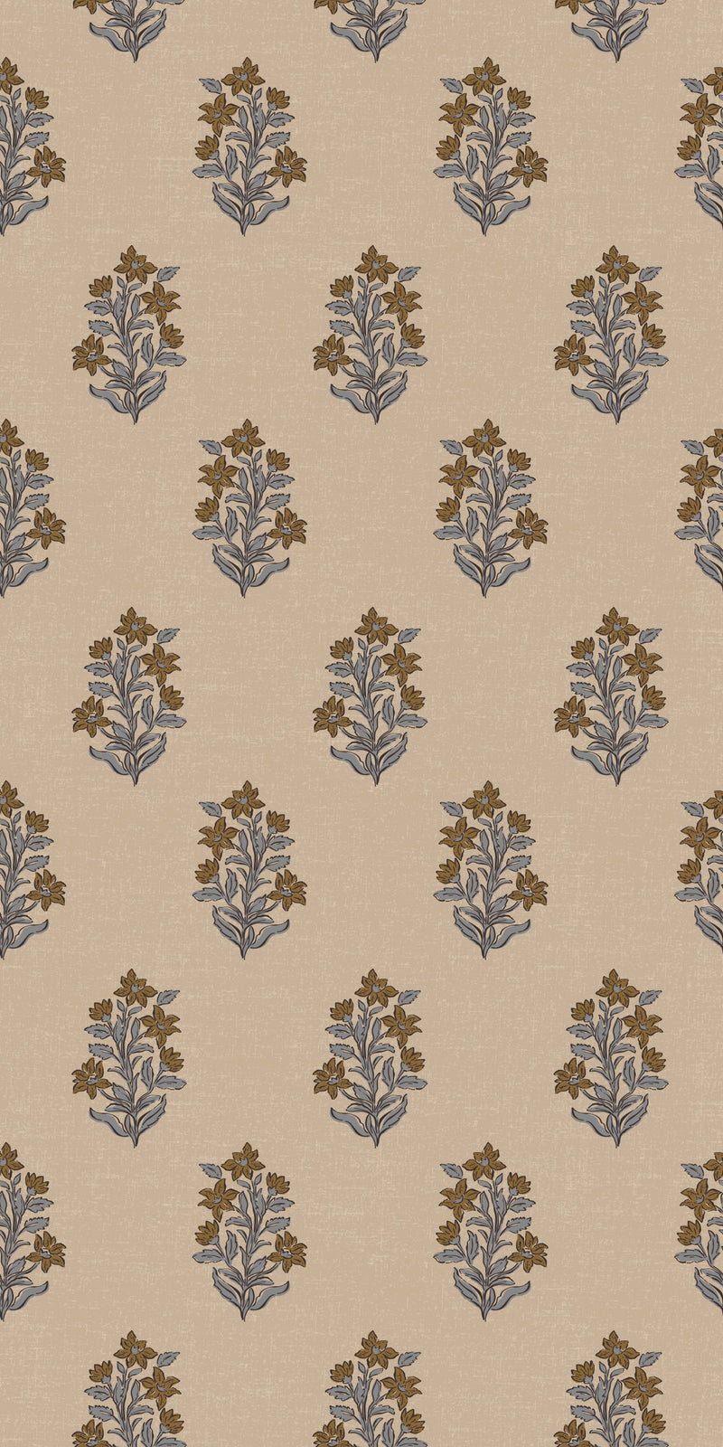 Heritage Floral in Tan/Marigold color
