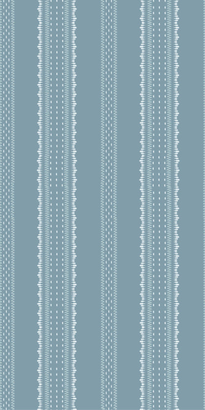 Image of Heritage Stripe in Light Blue Wallpaper
