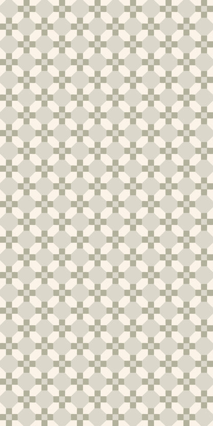 Image of Honeycomb Tuile in Moss Wallpaper