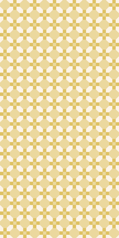 Image of Honeycomb Tuile in Sunflower Wallpaper