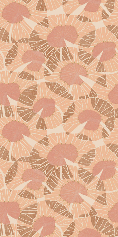 Image of Lilypad in Terracotta Wallpaper