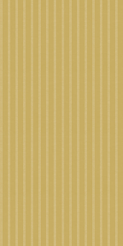 Image of Linen Stripe in Marigold/Oat Wallpaper