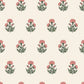 Image of Marigold Block Print in Coral Wallpaper