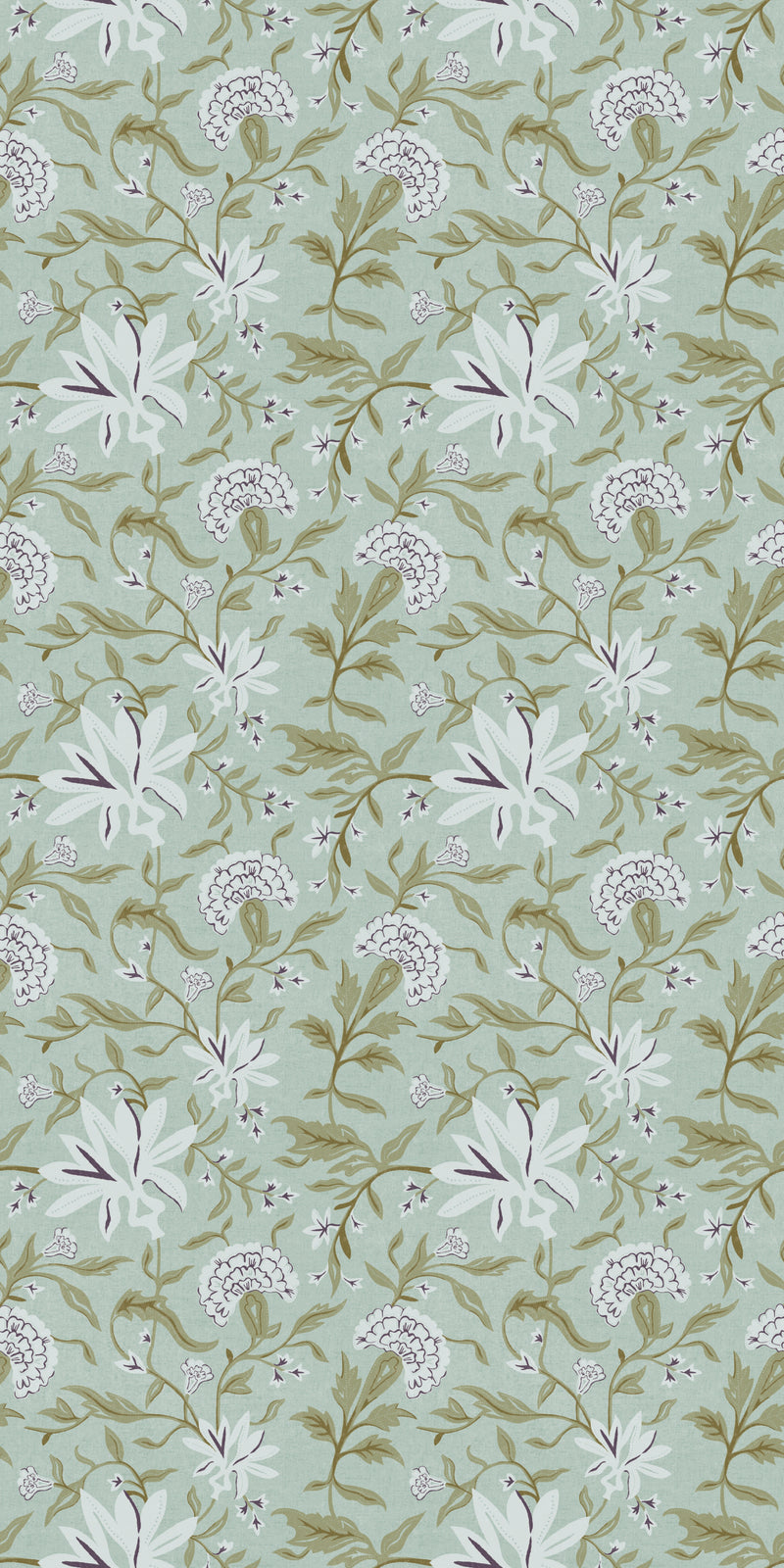 Market Floral in Moss color