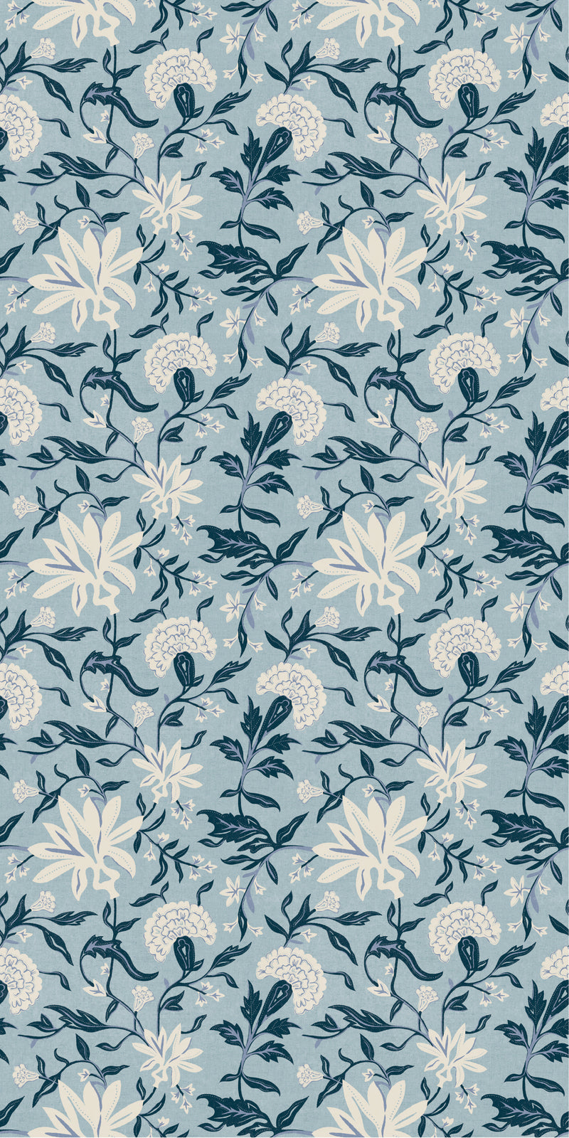 Market Floral in Bluebonnet color