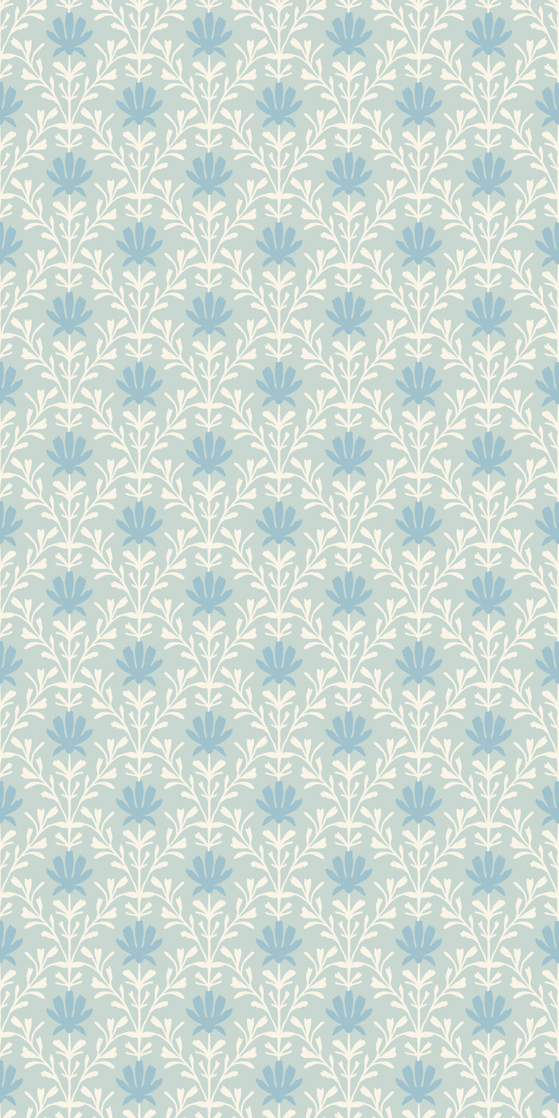 Mist Floral in Sky Blue color