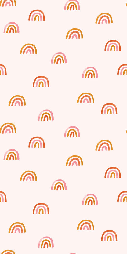 Image of Over the Rainbow in Warm Tones Wallpaper