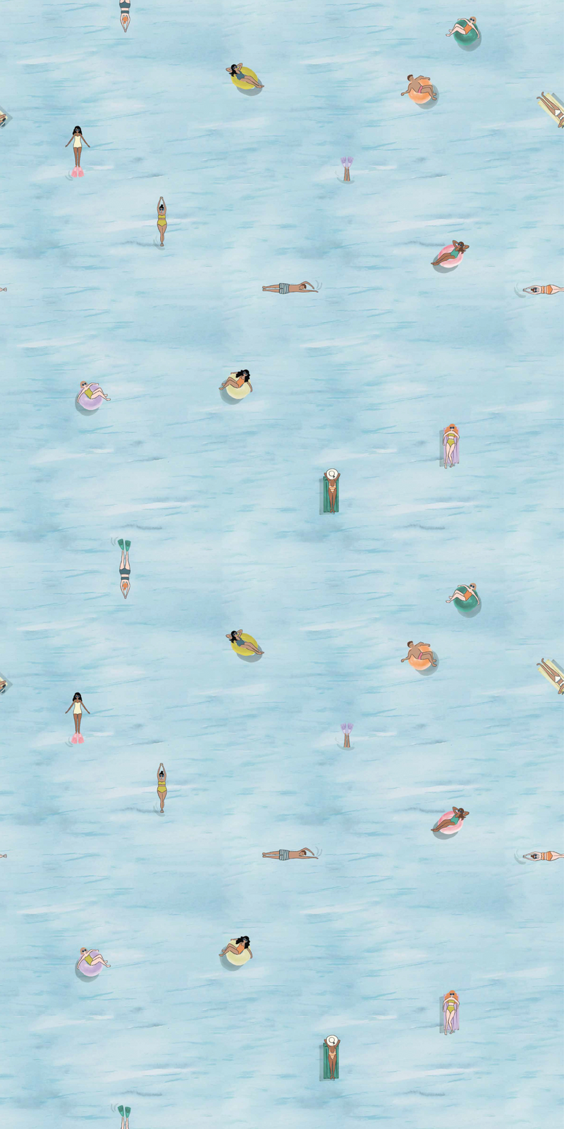 People In The Water in Blue color