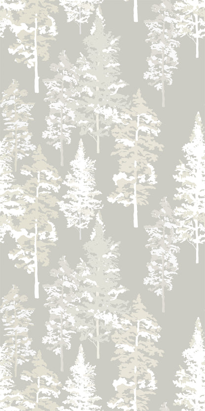 Image of Pacific Northwest in Greige Wallpaper