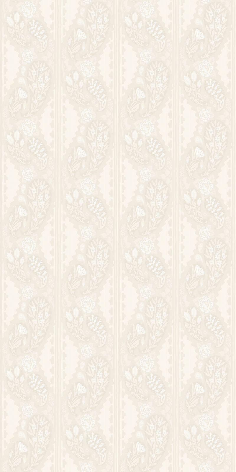 Paisley Block Stripe in Cream color
