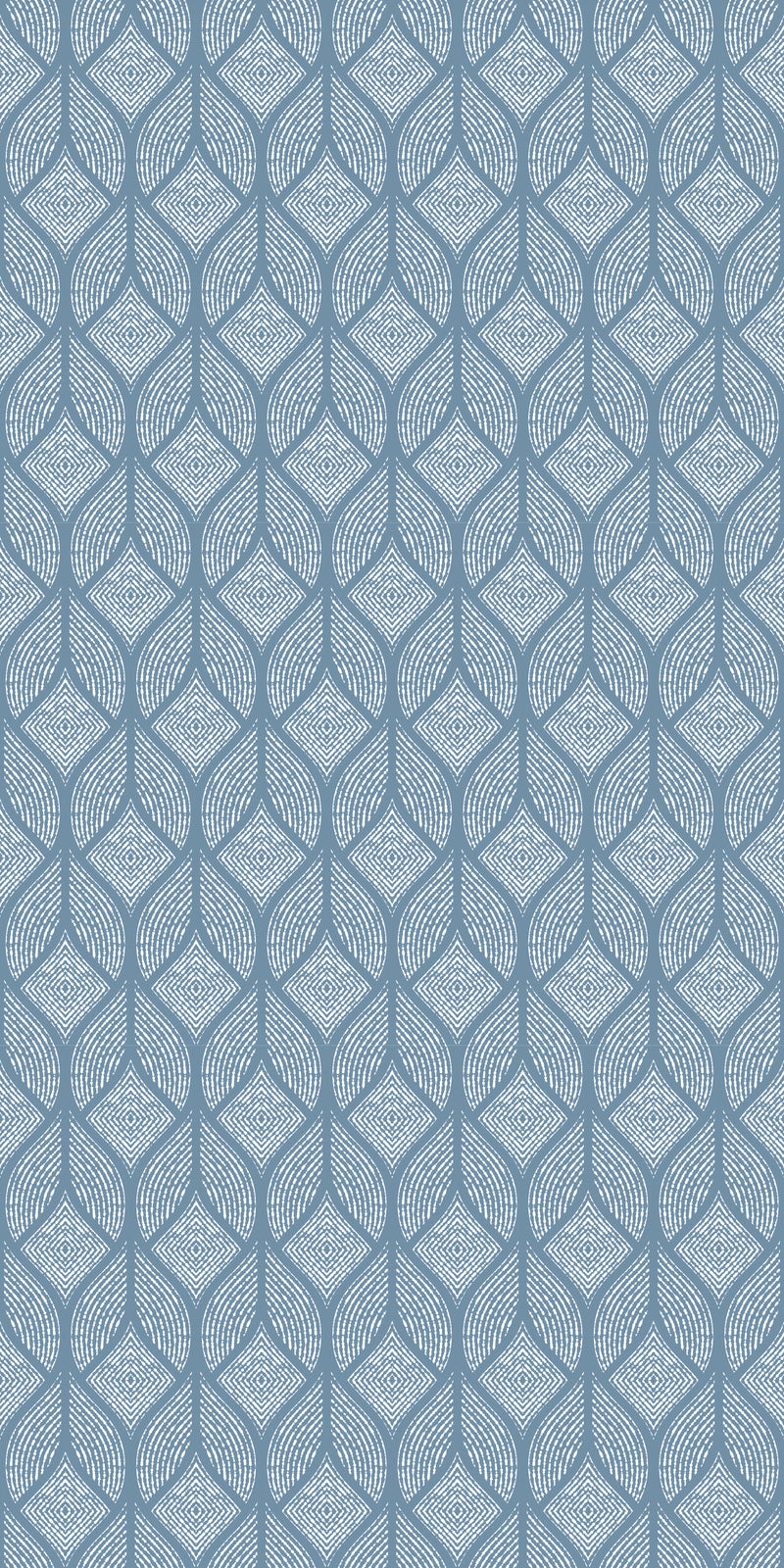 Petite Damask in Chambray color