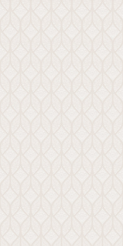 Image of Petite Damask in Fog Wallpaper