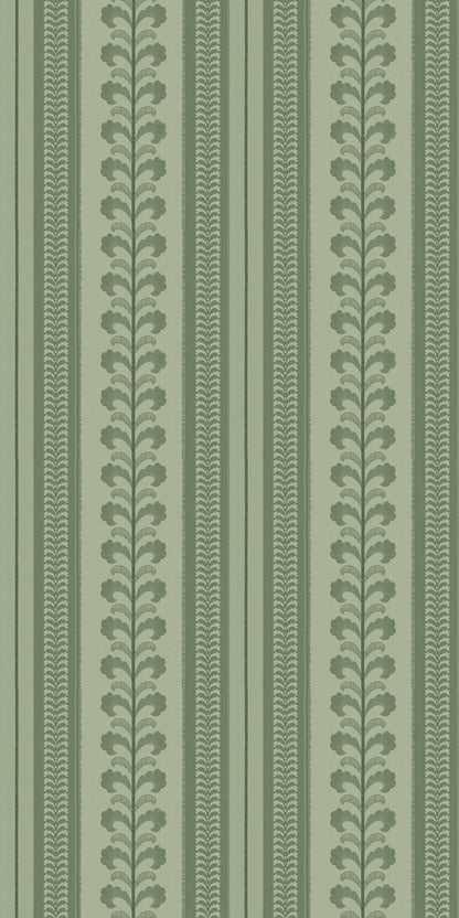 Image of Pickart Stripe in Green Grove Wallpaper