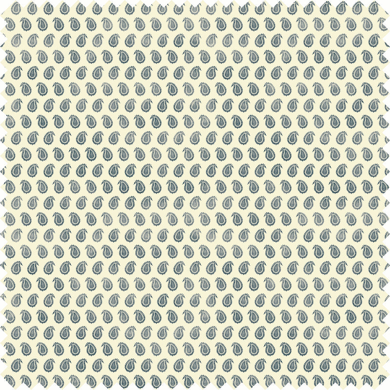 Pinewood Paisley Sheer Fabric in Lagoon color
