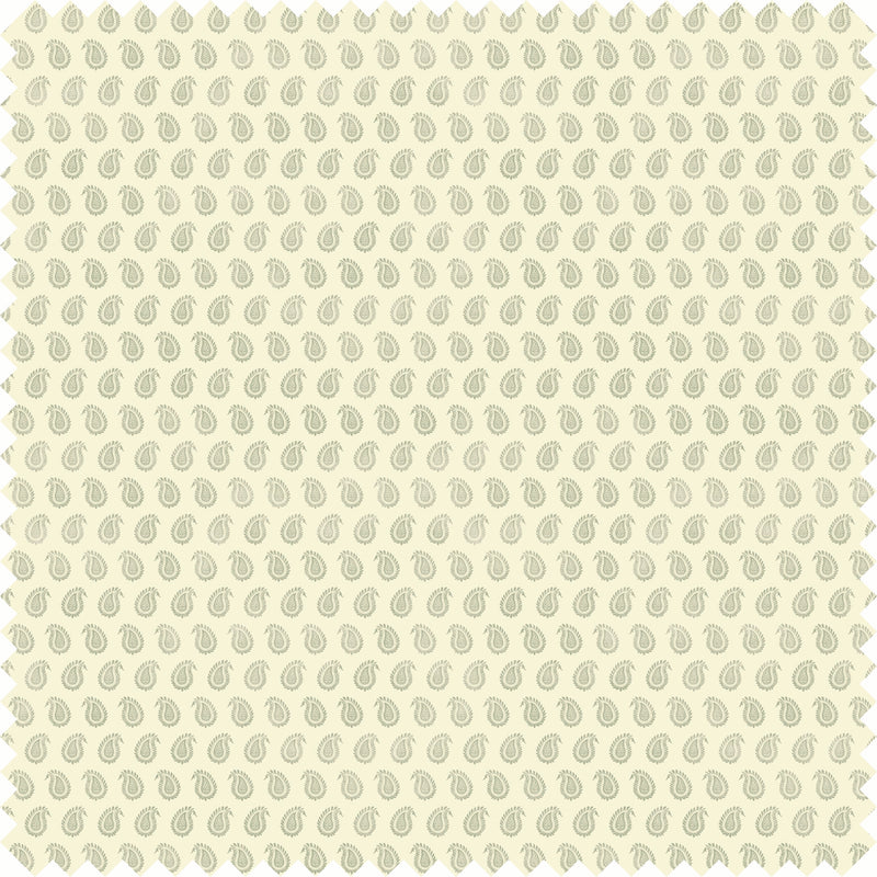 Pinewood Paisley Sheer Fabric in Moss color