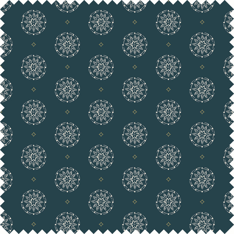 Pinwheel Fabric in Navy color