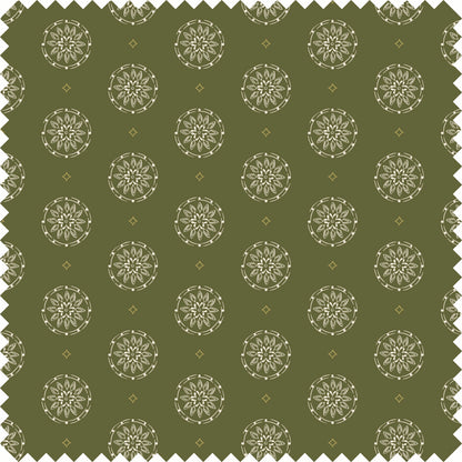 Pinwheel Fabric Fabric in Olive Green