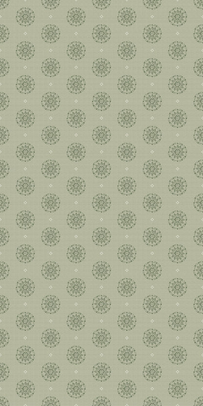 Image of Pinwheel in Sage Wallpaper
