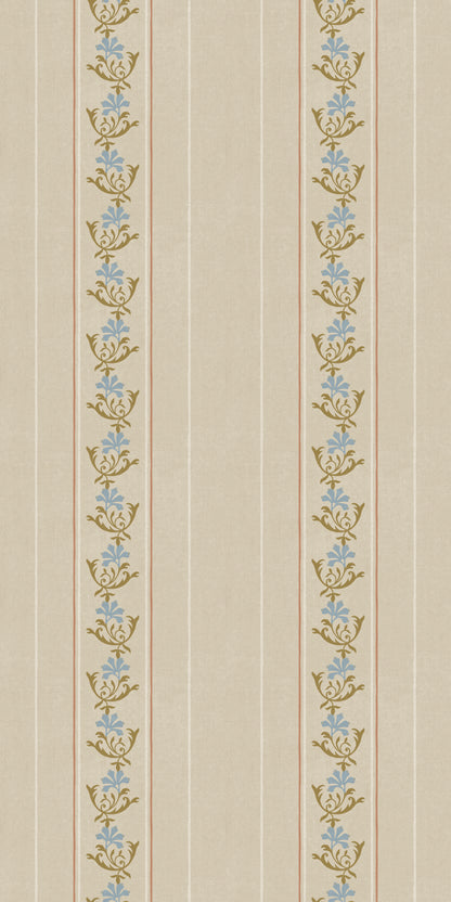 Image of Posey Stripe in Linen Wallpaper