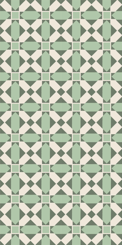 Quilt Block Tile Decal Tile/Flooring in Forest