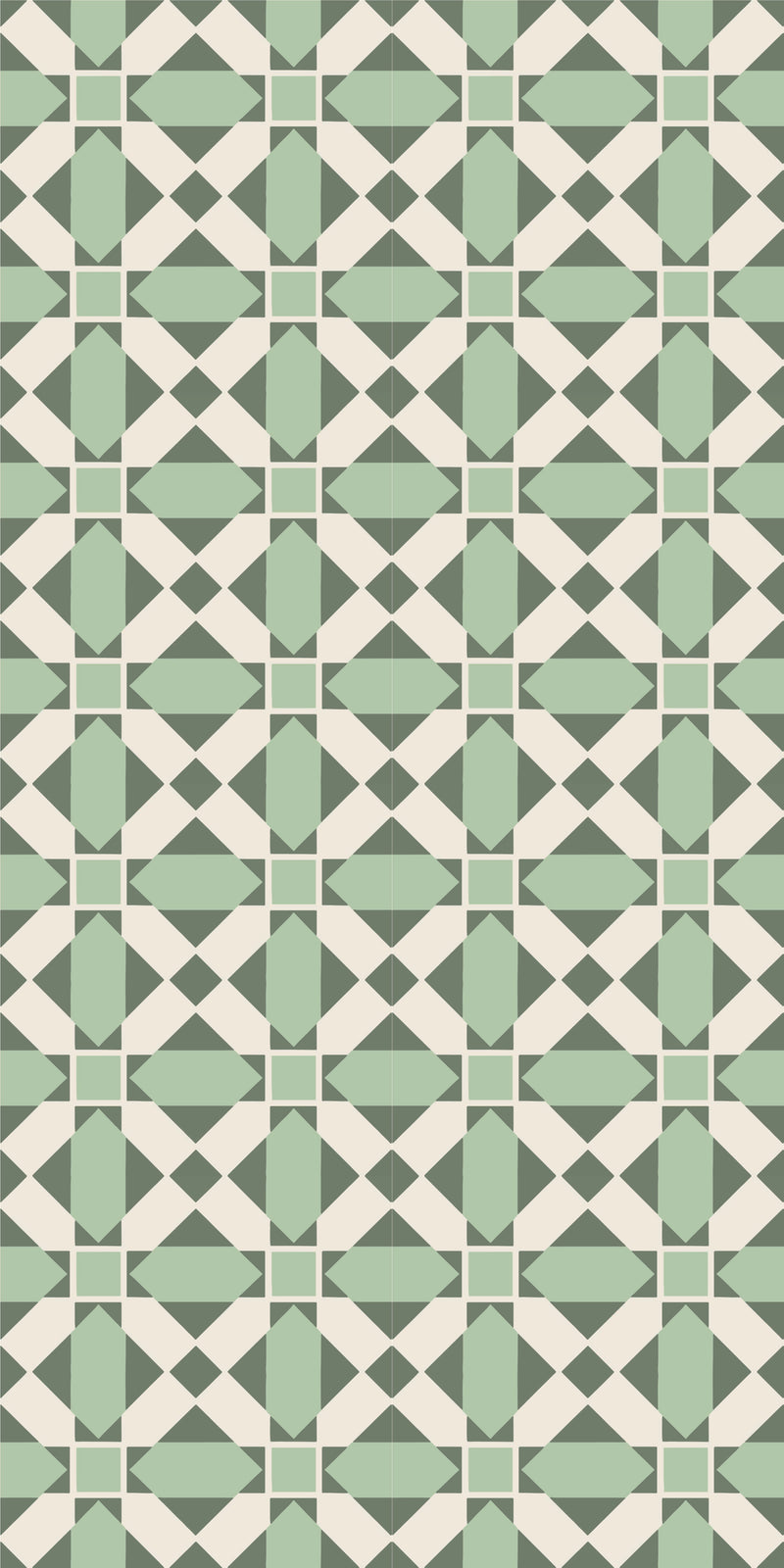 Quilt Block Tile Decal in Forest color