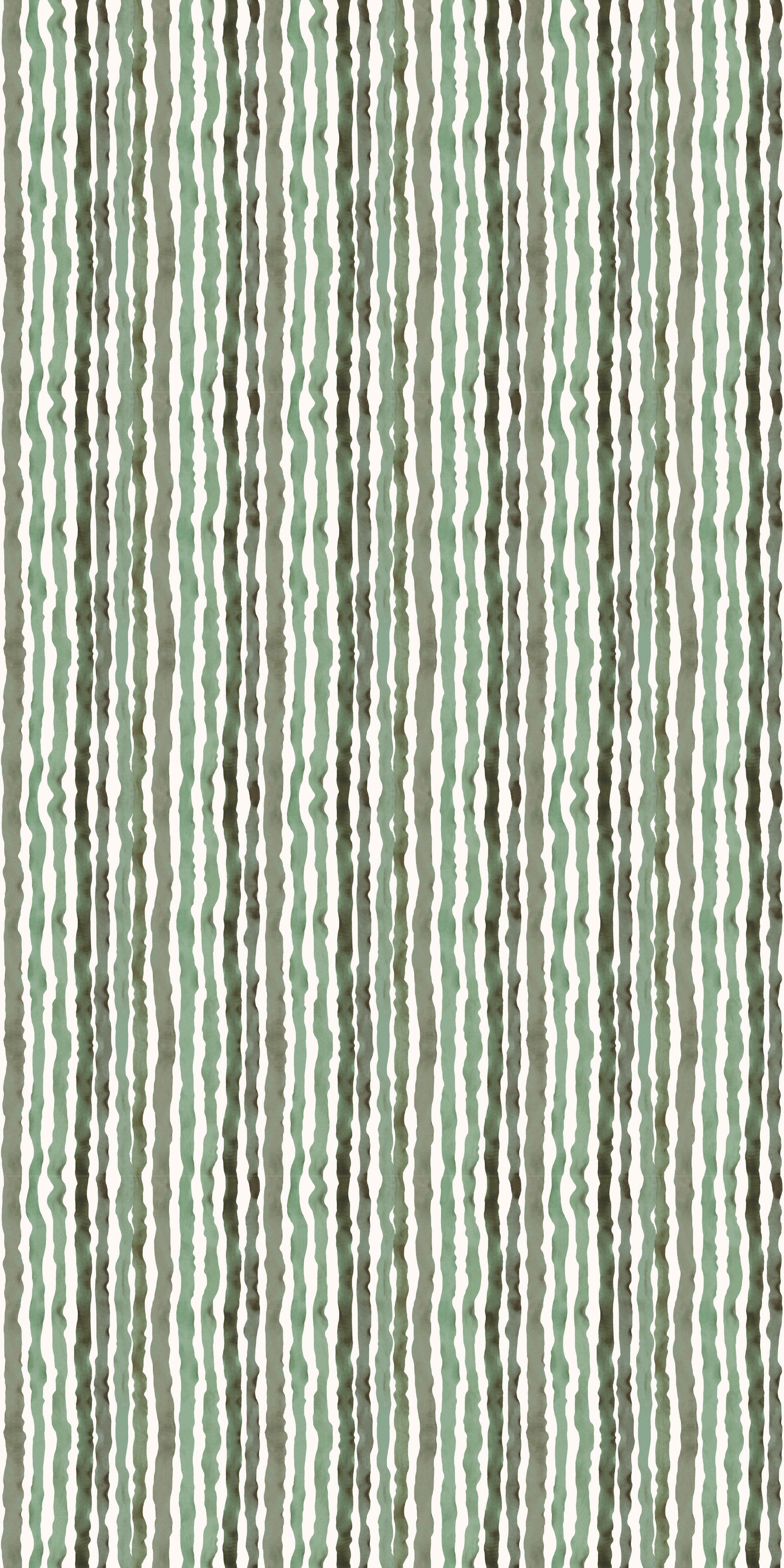 Ribbon Wallpaper in Evergreen
