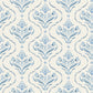 Image of Riviera in Cream/Blue Wallpaper