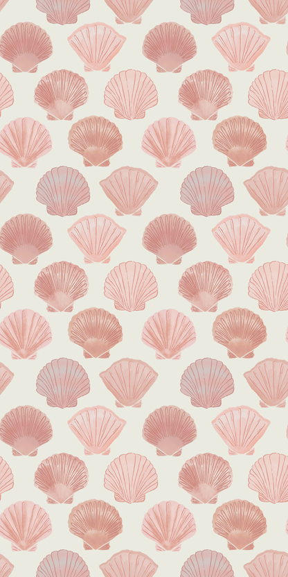 Image of Shells in Pink Wallpaper