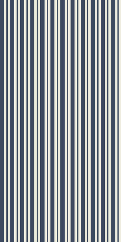 Image of Simple Stripe in Navy Wallpaper