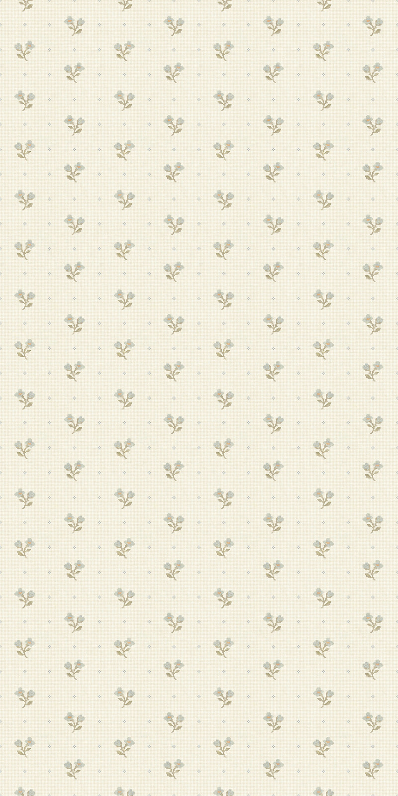 Stitched Sweetpea in Cream/Blue color