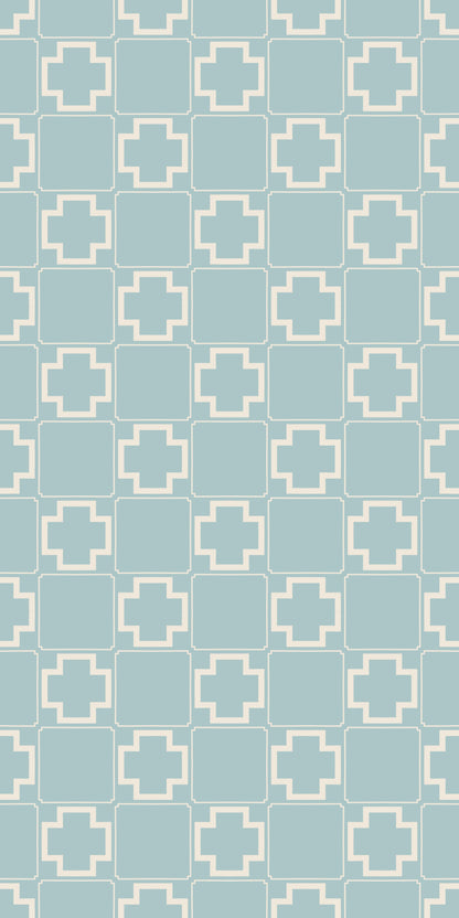 Test Terra Tile Decal Tile/Flooring in Powder Blue