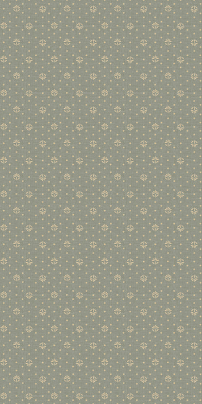 Image of Threaded Petal in Sage Wallpaper