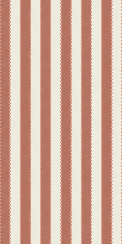 Image of Tide Stripe in Terracotta Wallpaper