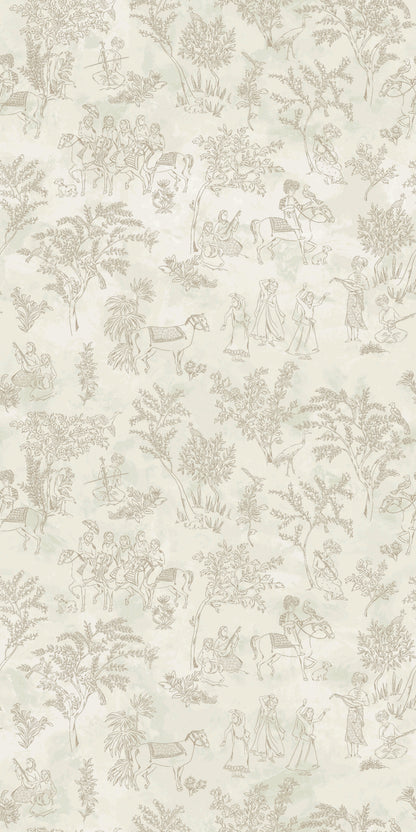 Image of Toile de Joon in Bone Wallpaper