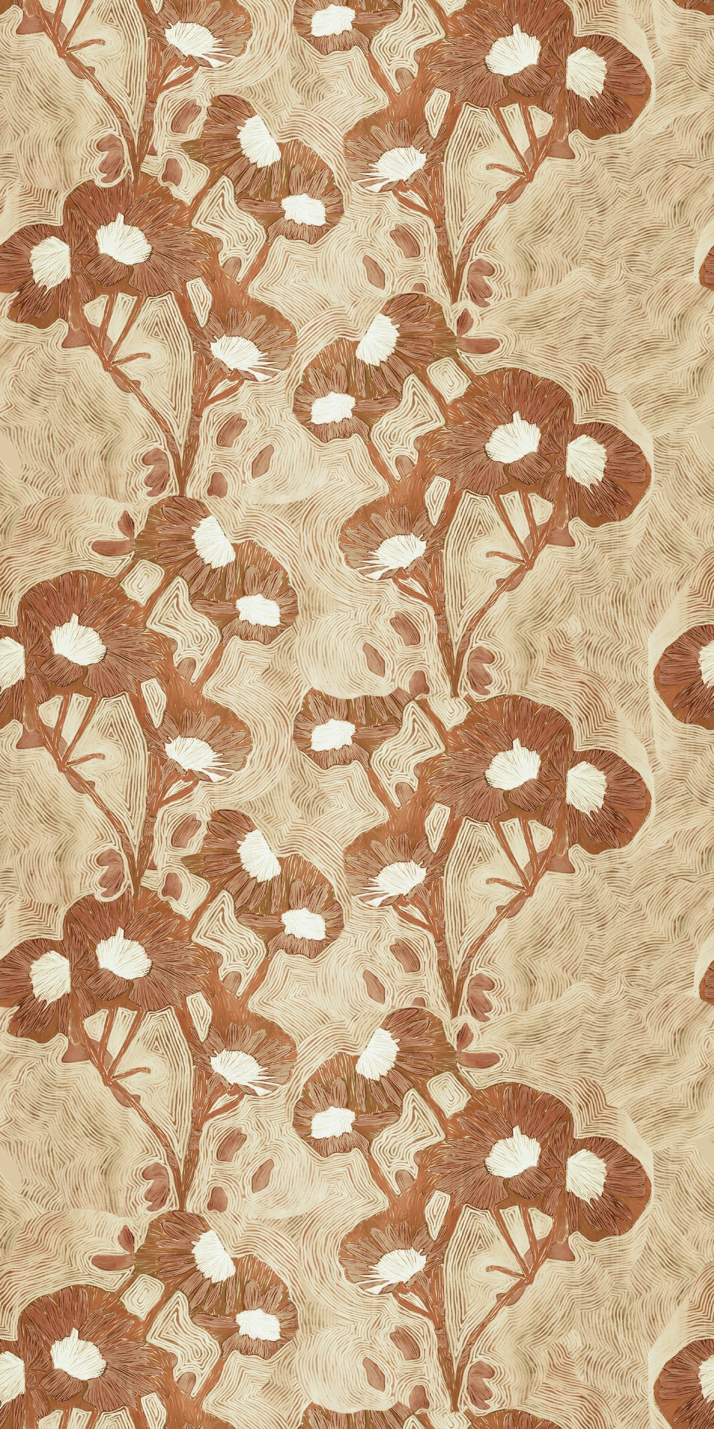 Trellis Wallpaper in Ginger