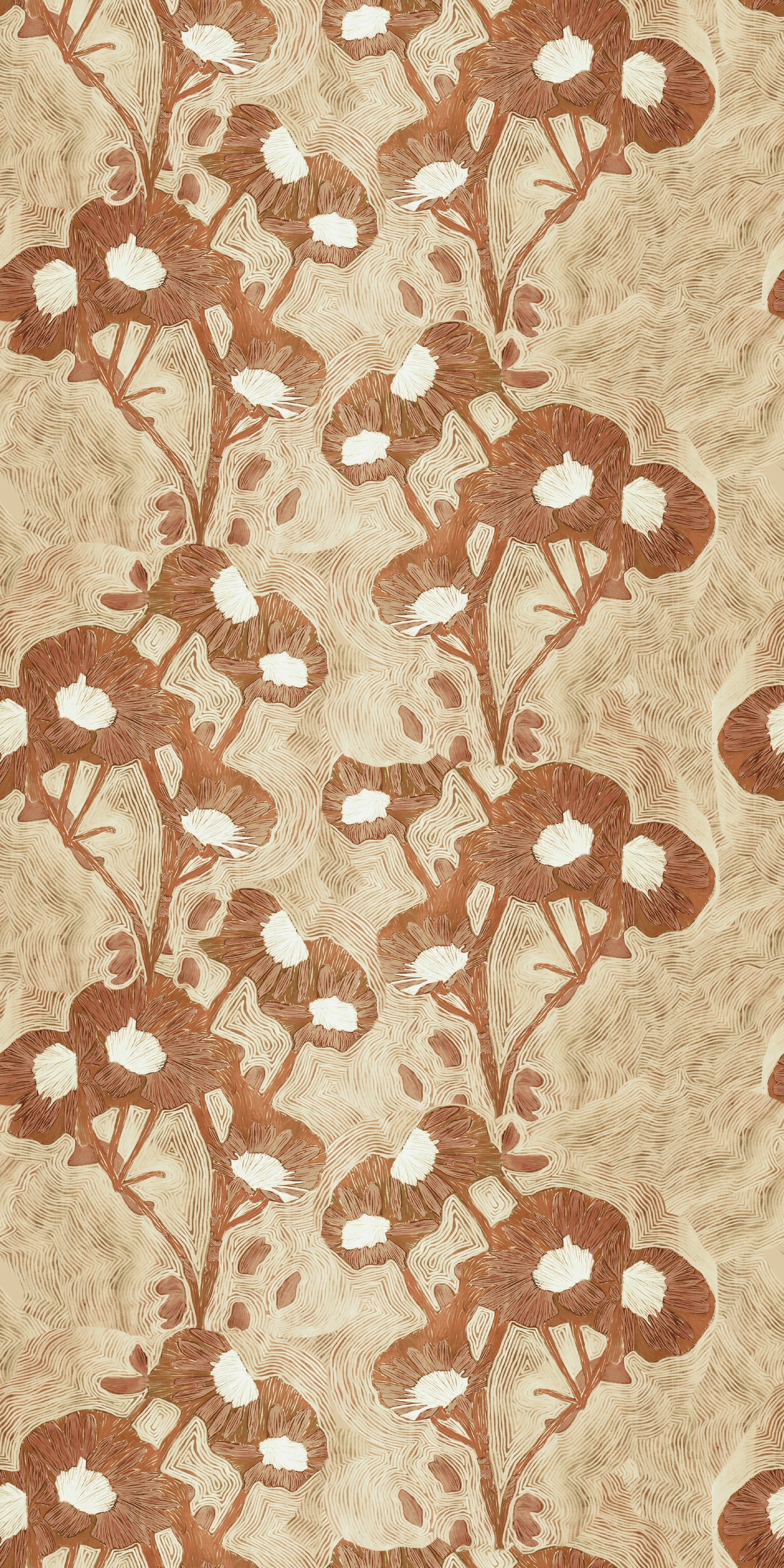 Trellis Wallpaper in Ginger