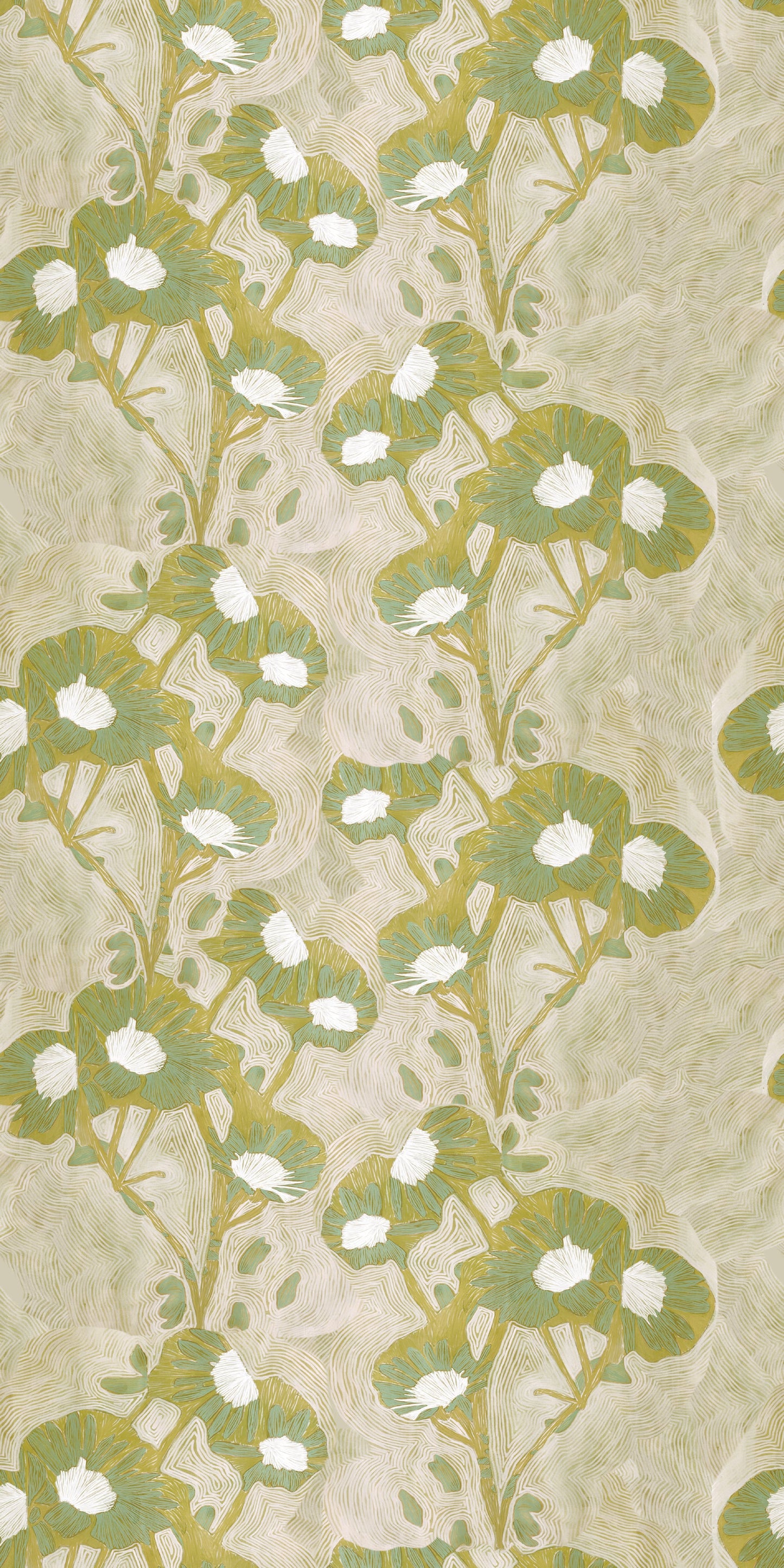 Trellis Wallpaper in Pear