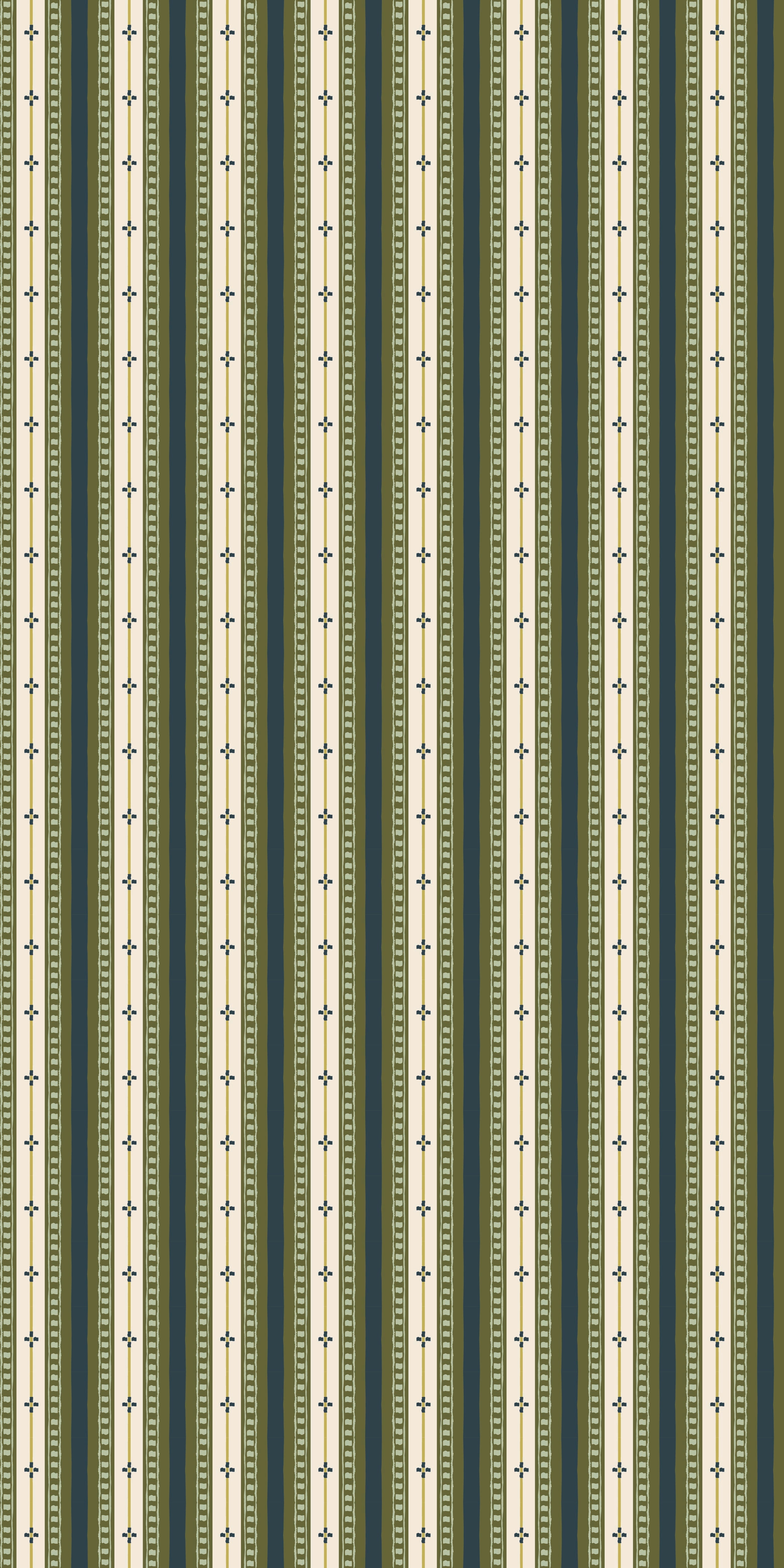 Trio Stripe in Blue/Green color