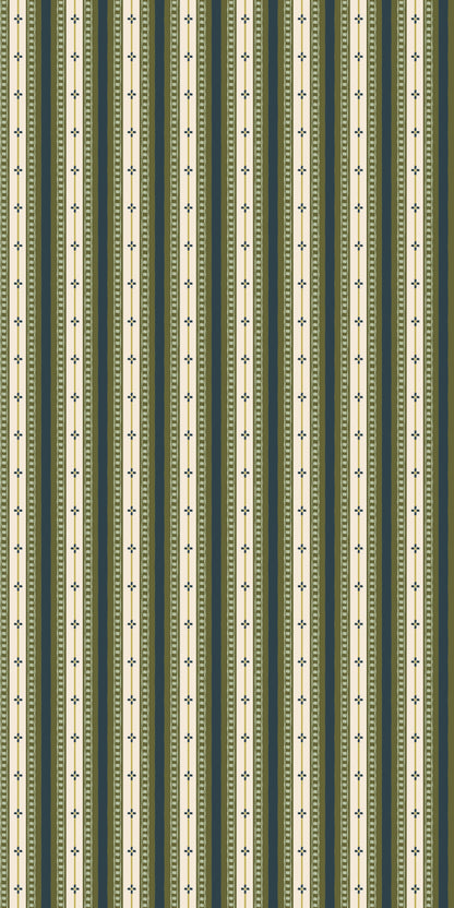 Image of Trio Stripe in Blue/Green Wallpaper