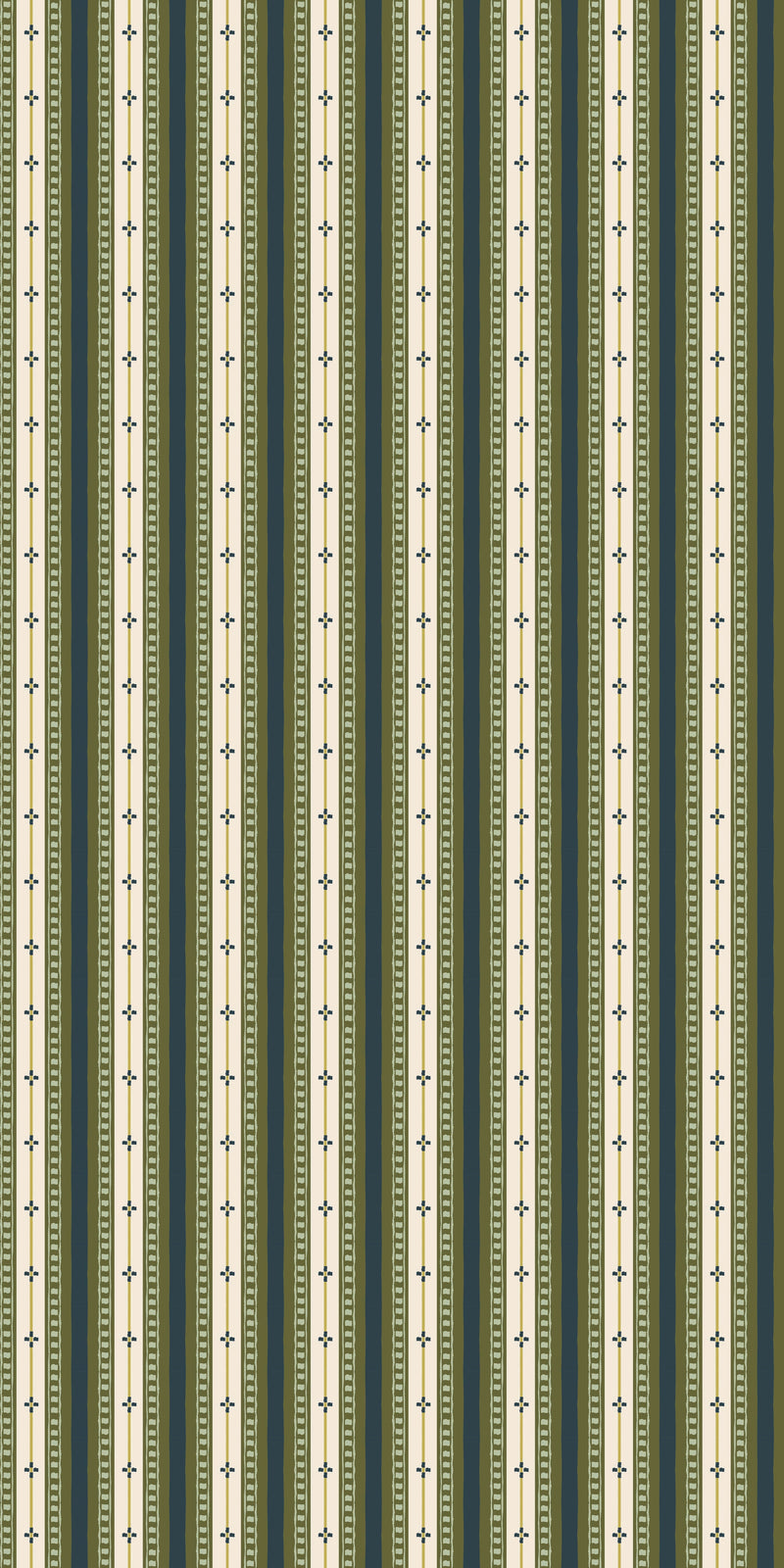 Trio Stripe in Blue/Green color