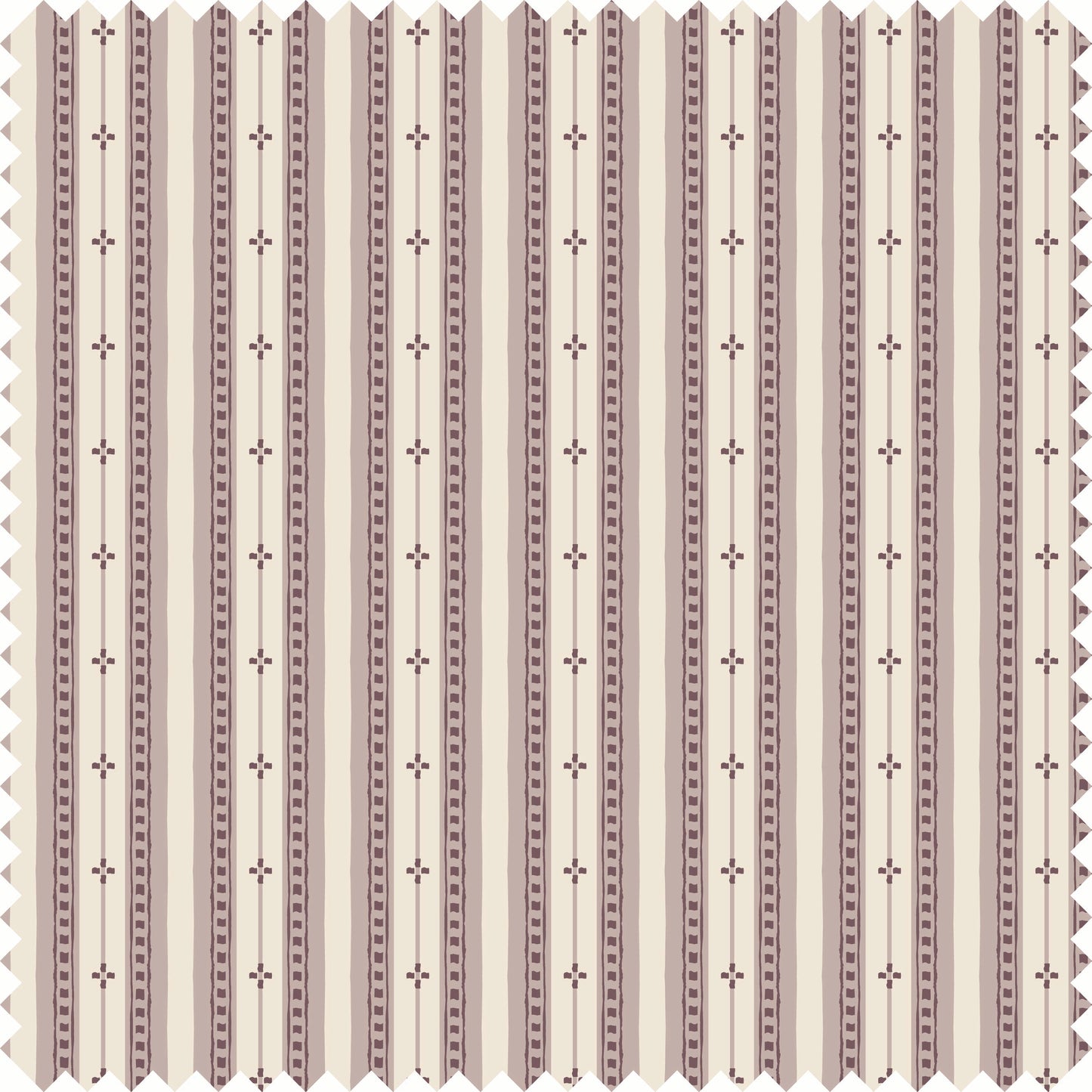 Trio Stripe Fabric in Mauve/Petal