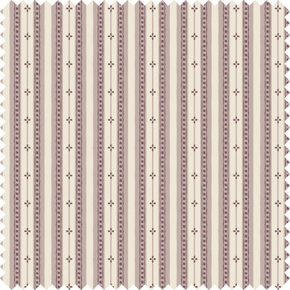 Trio Stripe Fabric in Mauve/Petal