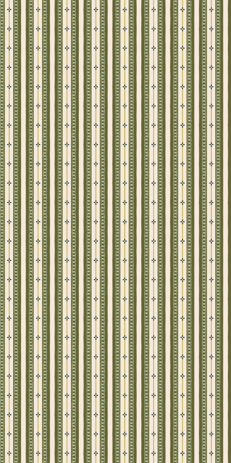 Trio Stripe in Olive Green color