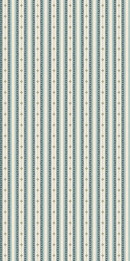 Image of Trio Stripe in Sky Blue Wallpaper